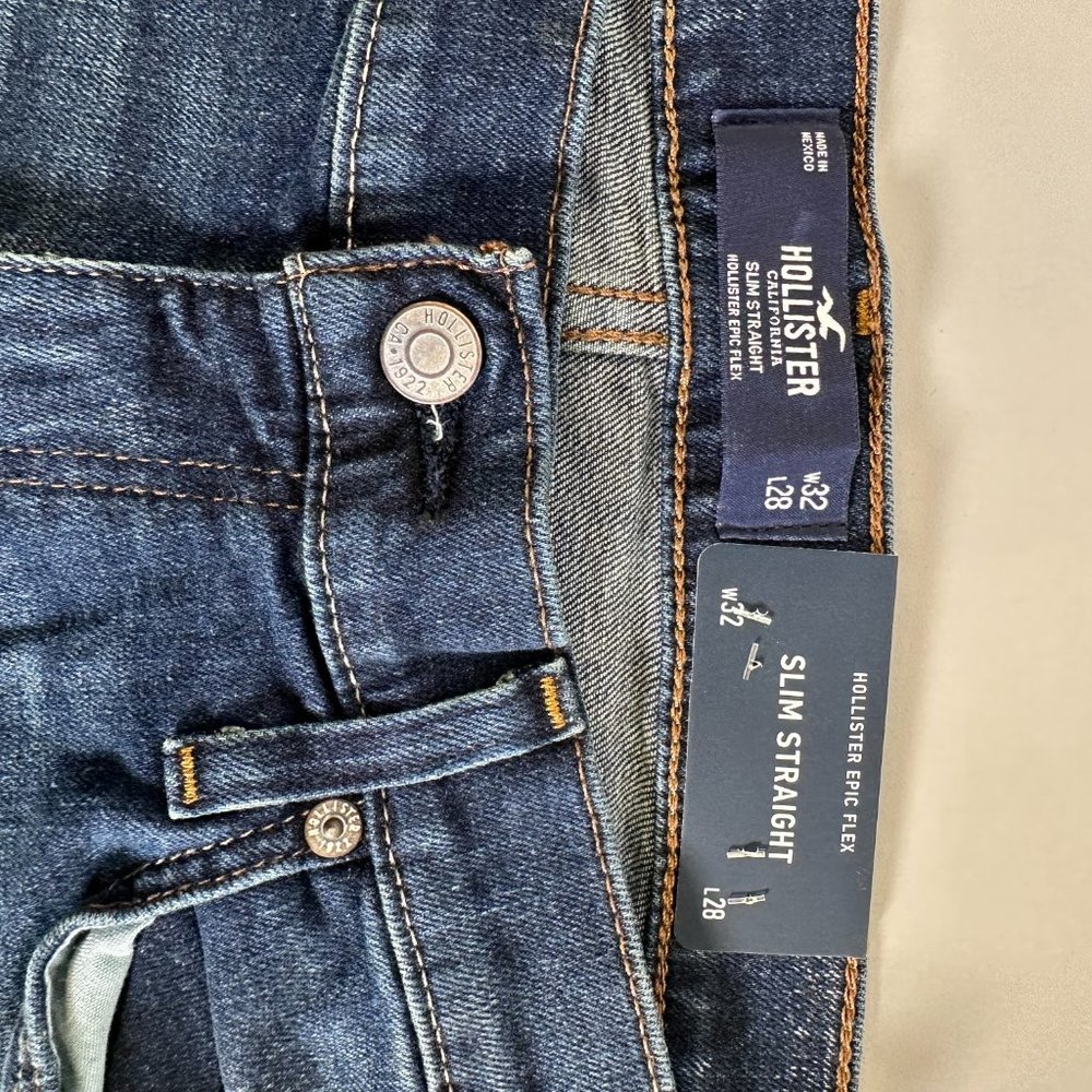 Men's Hollister Epic Flex Slim Straight Jeans 32 - Picture 3 of 7